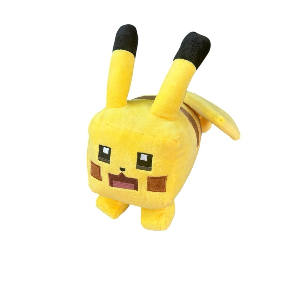 Pokémon Quest Minecraft‎ Pikachu Plush Nintendo 2021 Square Style Game Freak